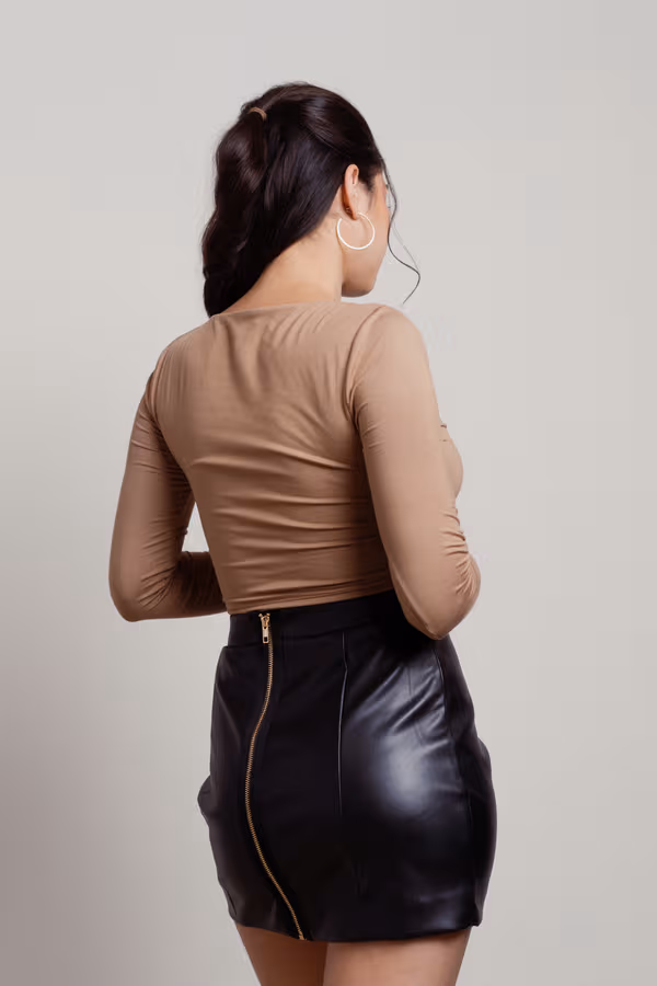 Tristana Crop Top - Mocha