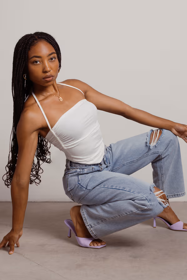 Imprecise Crop Top - Off White