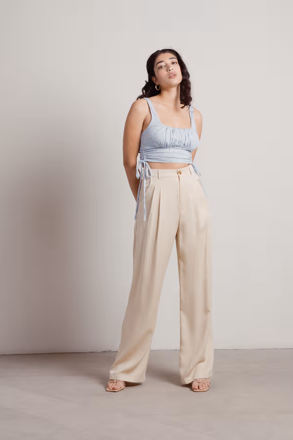 Just For You Crop Top - Blue