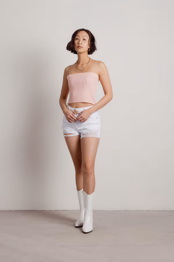 Not Having It Ribbed Tube Top - Green