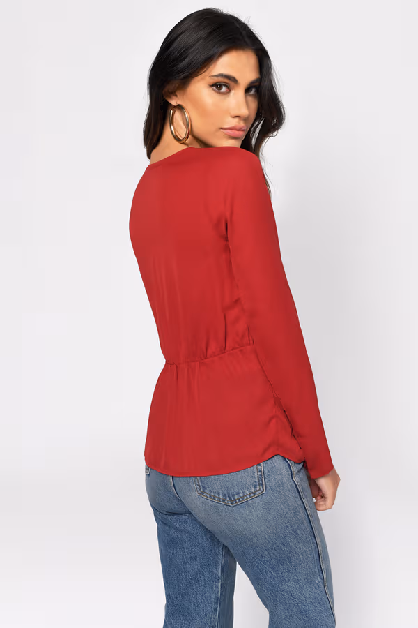 Madeline Front Knot Blouse - Black