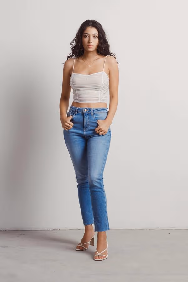 Tough Love Crop Top - White