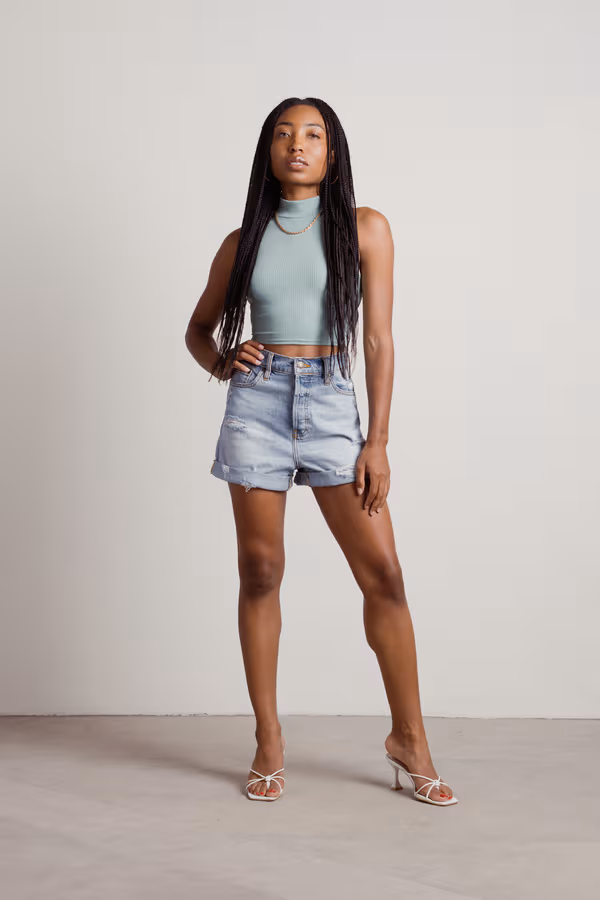 Lunachi Crop Top - Sage