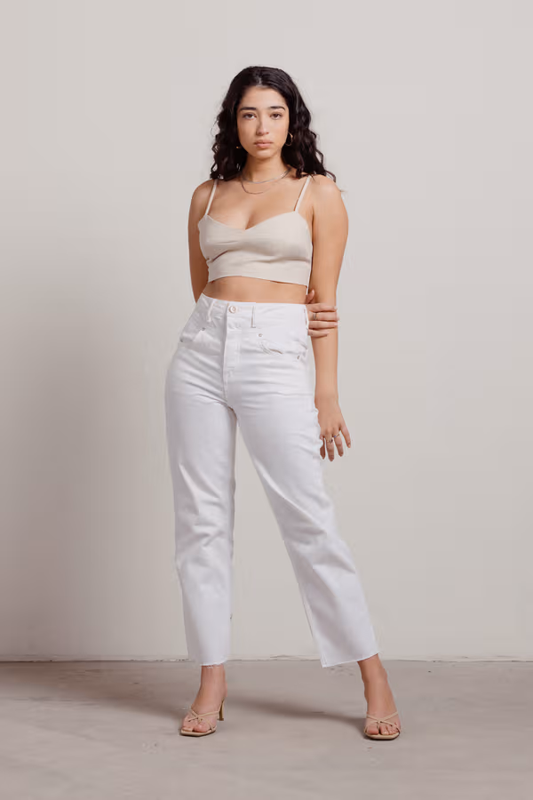 All I Want Is You Crop Top - Beige