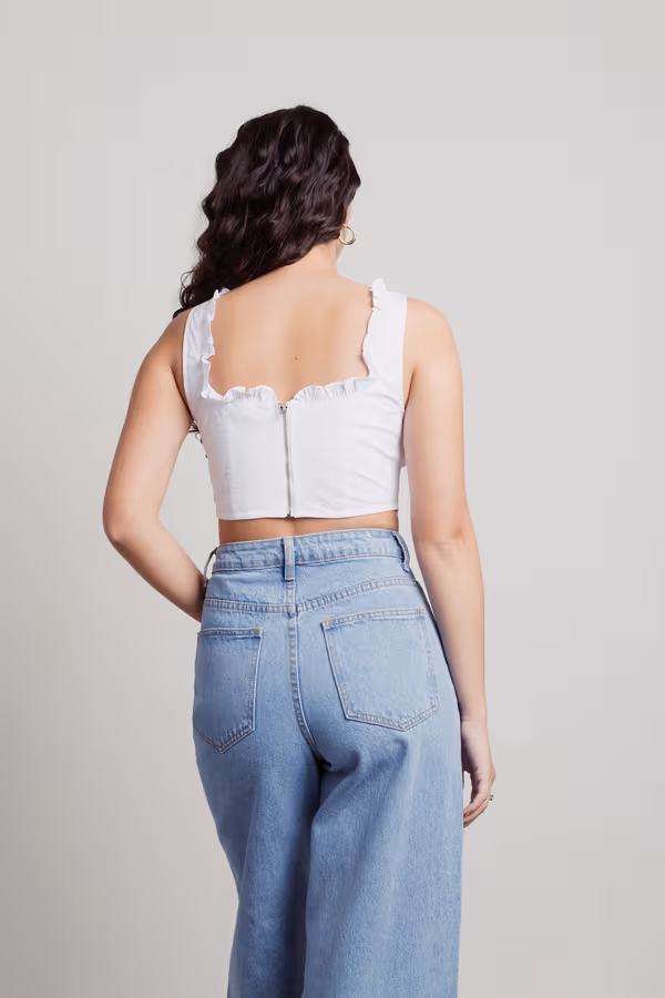 Love Maze Corset Top - White