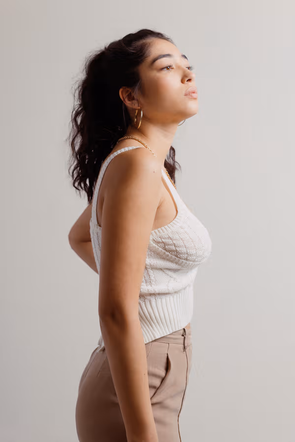 Bunny Slopes Crop Top - White