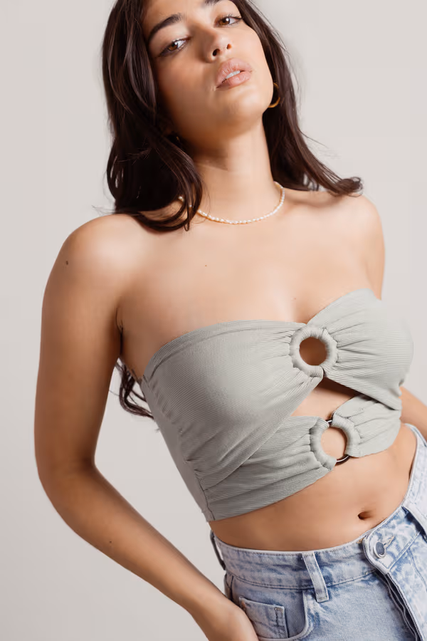 Bandits Crop Top - Sage