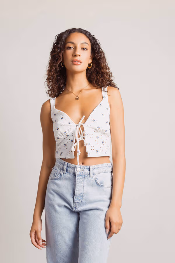 Knew Better Crop Top - Ivory