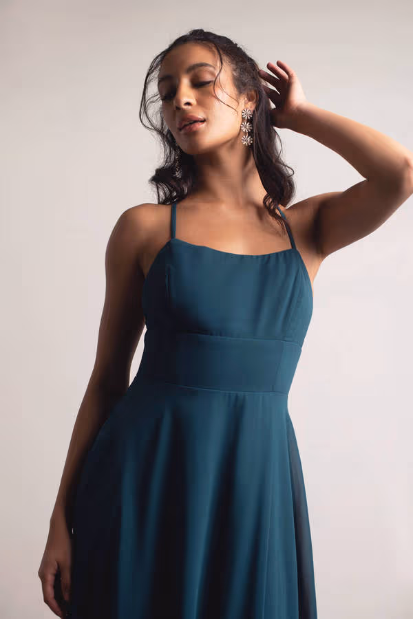 Know You Love Me High Slit Empire Maxi Dress - Emerald