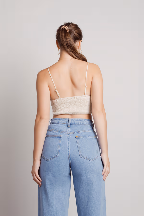 Catch My Thoughts Eyelet Bralette - Ivory