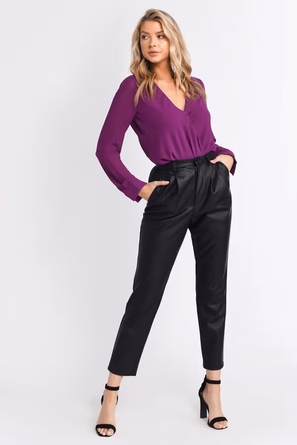 Unstoppable Surplice Blouse - Violet