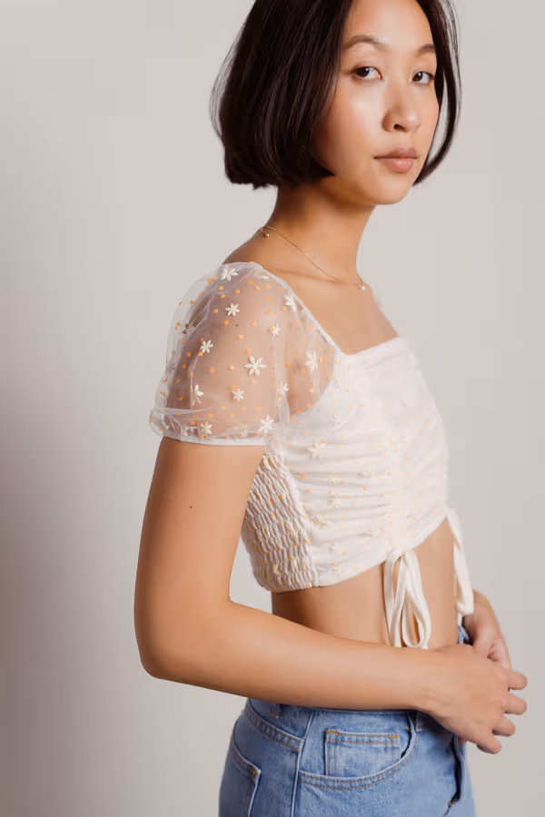 Lil Crush Crop Top - White