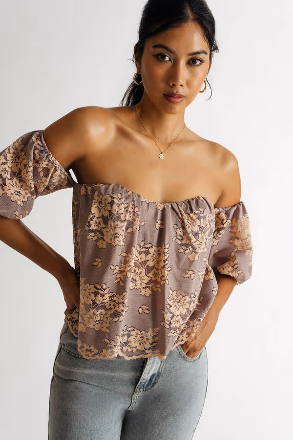 Embrace Me Floral Blouse - Grey Multi