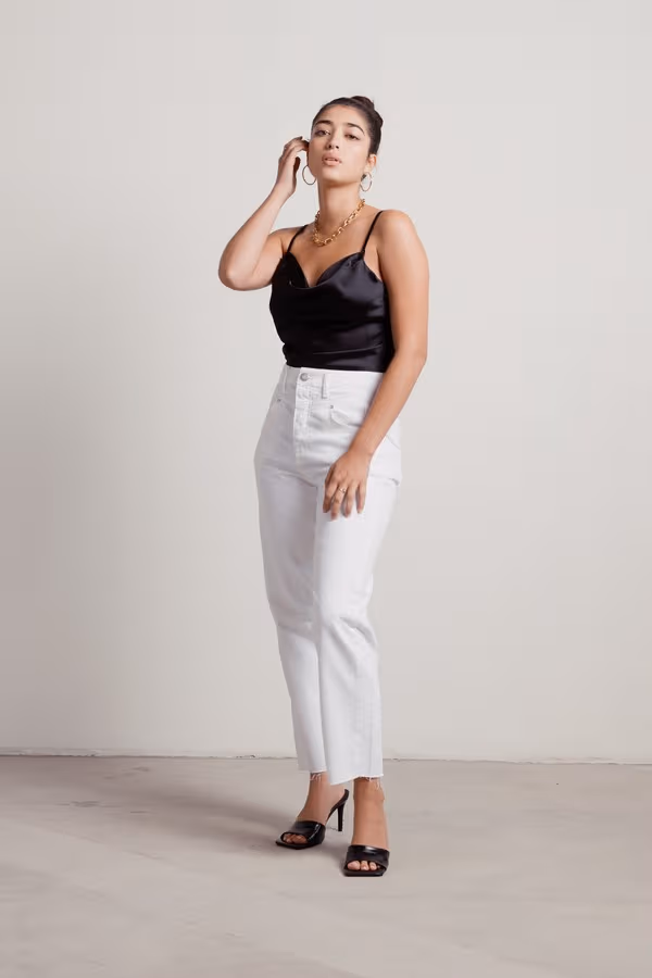 Best Mistake Satin Bodysuit - Black