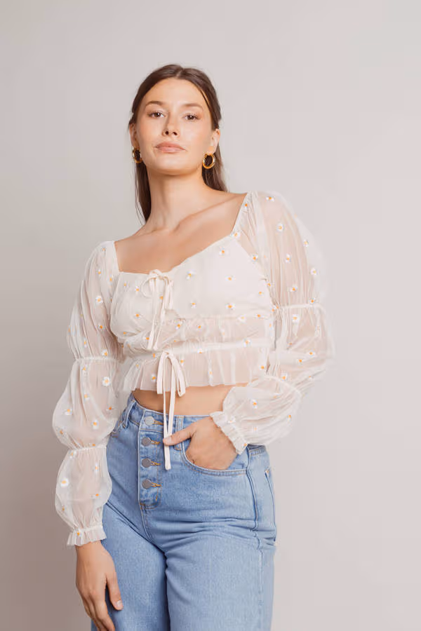 Sora Crop Top - Beige