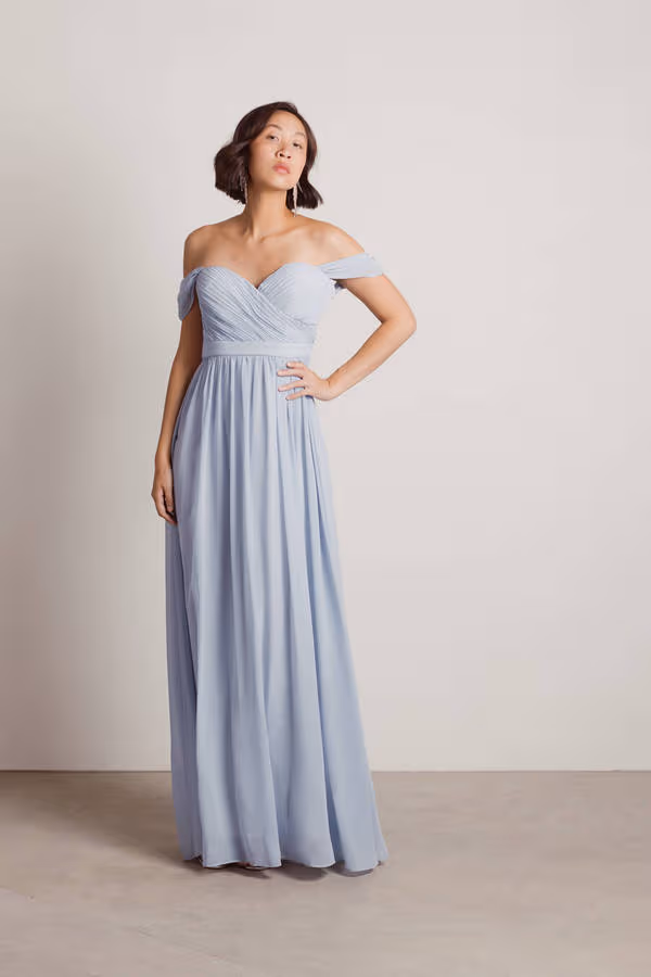 Adrienne Off The Shoulder Sweetheart Maxi Dress - Wine