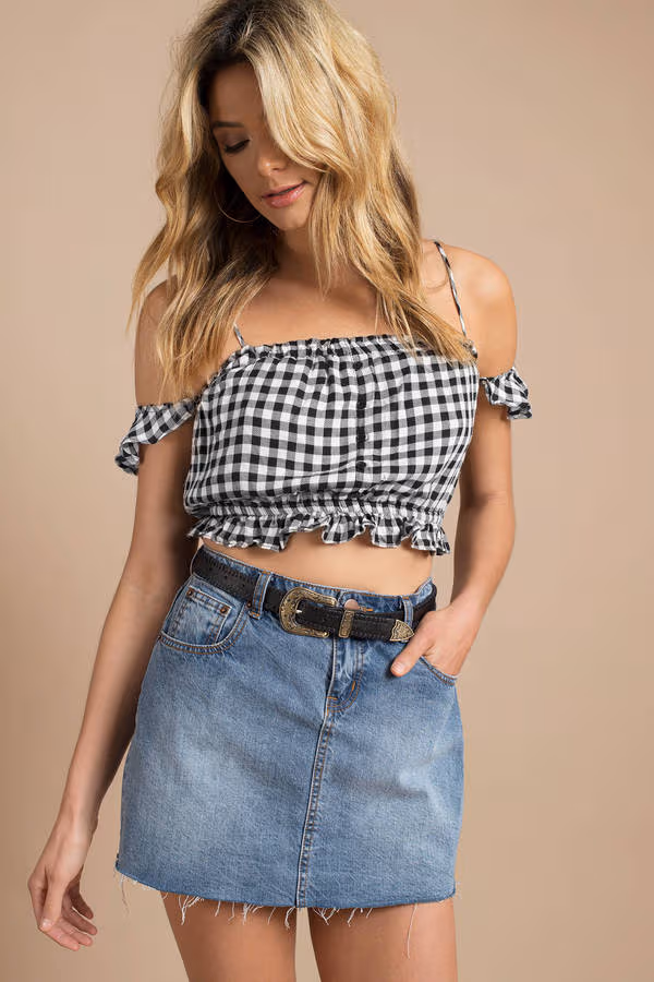 Lost + Wander Day Trip Crop Top - Black