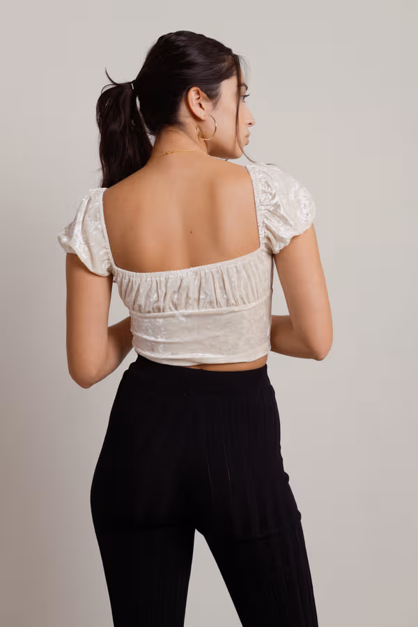 Forget It All Crop Top - Cream