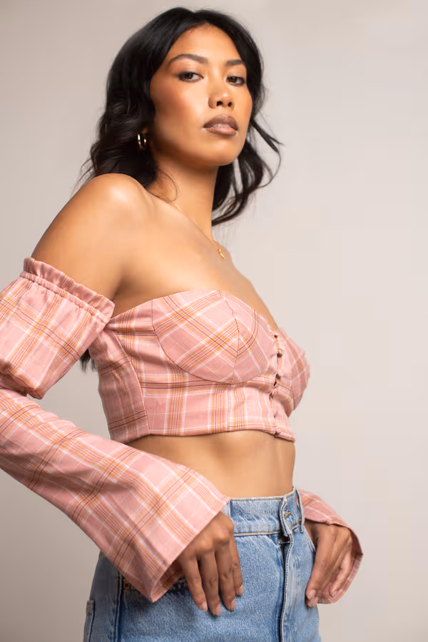 Winston Crop Top - Pink Multi