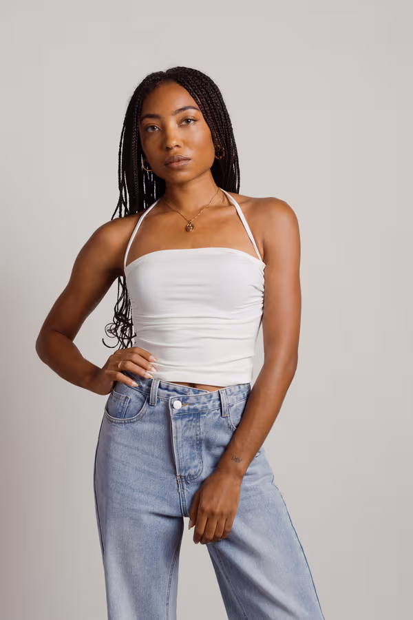 Imprecise Crop Top - Off White