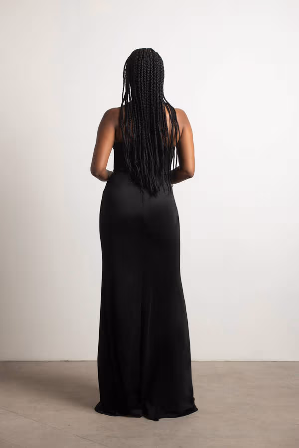 In A Dream Sweetheart High Slit Maxi Dress - Burgundy