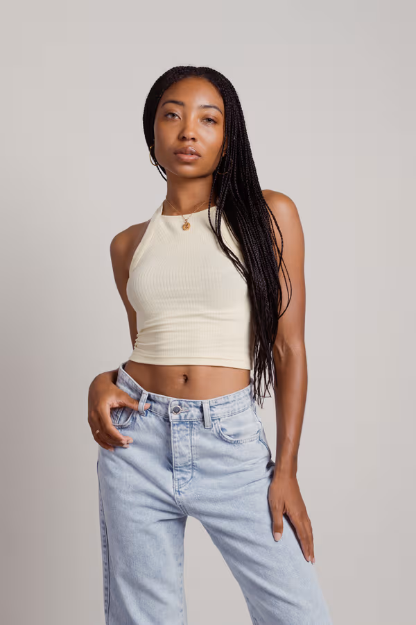 Jake Crop Top - Off White