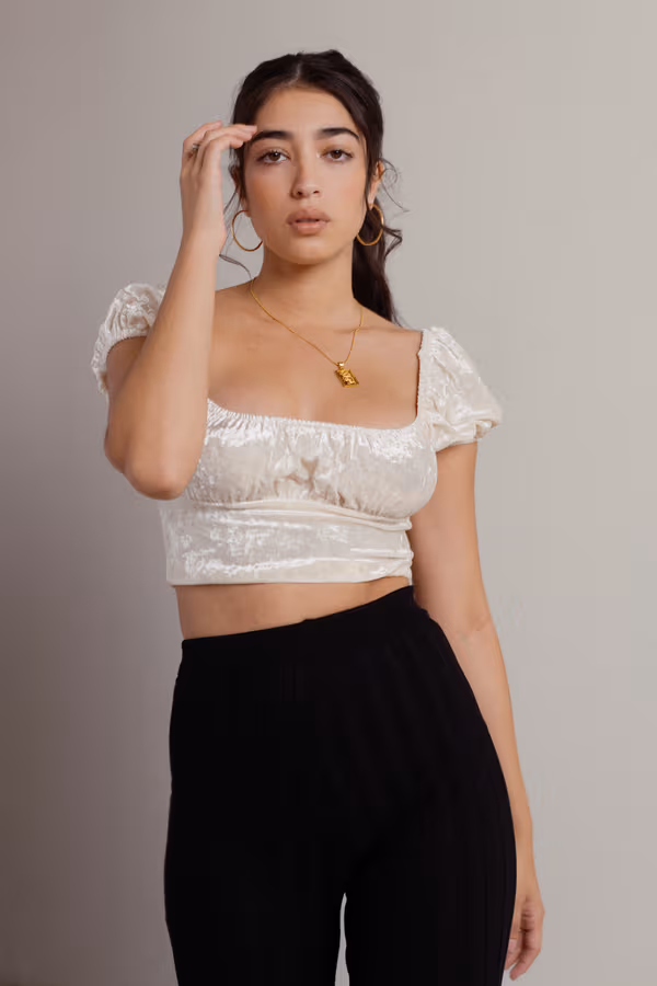 Forget It All Crop Top - Cream