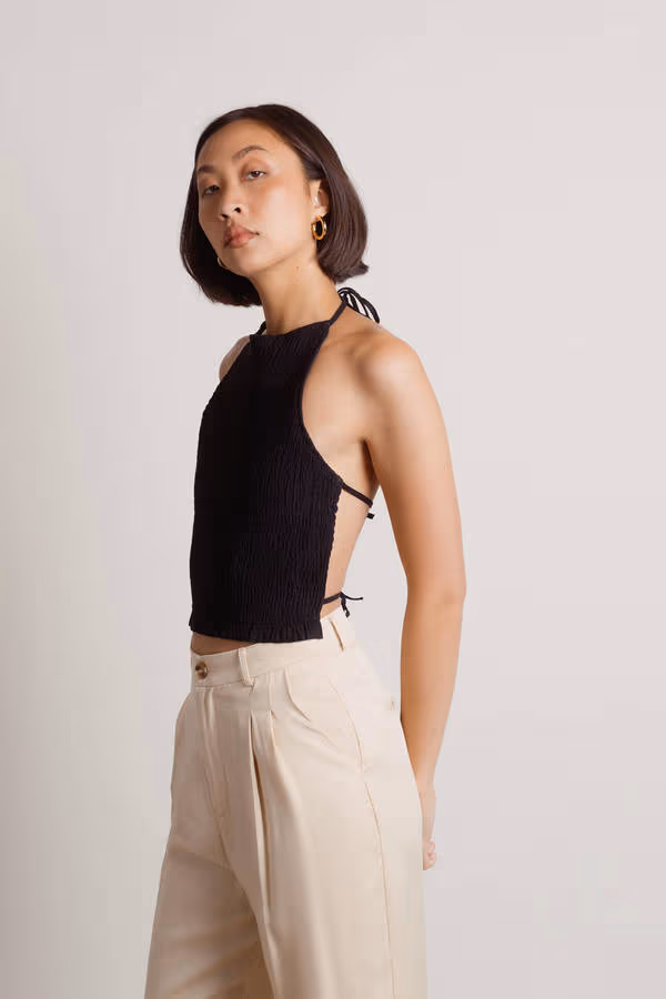 Curtis Crop Top - Chocolate Brown