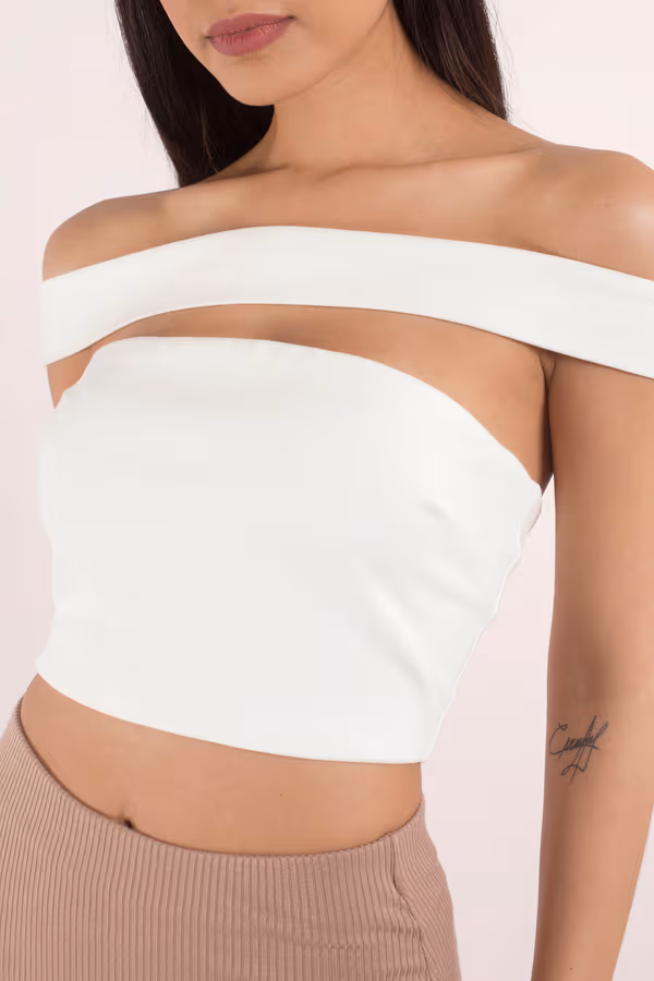 Claudia Crop Top - White