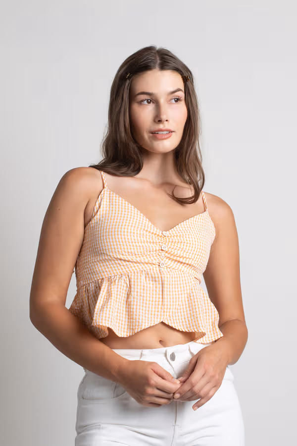 Sweet Citrus Crop Top - Light Blue