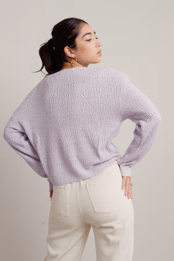 Deianira Ruched Sweater - Lavender