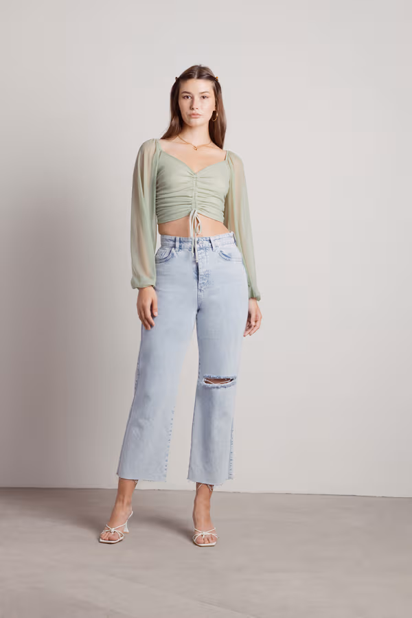 In The Abyss Crop Top - Green