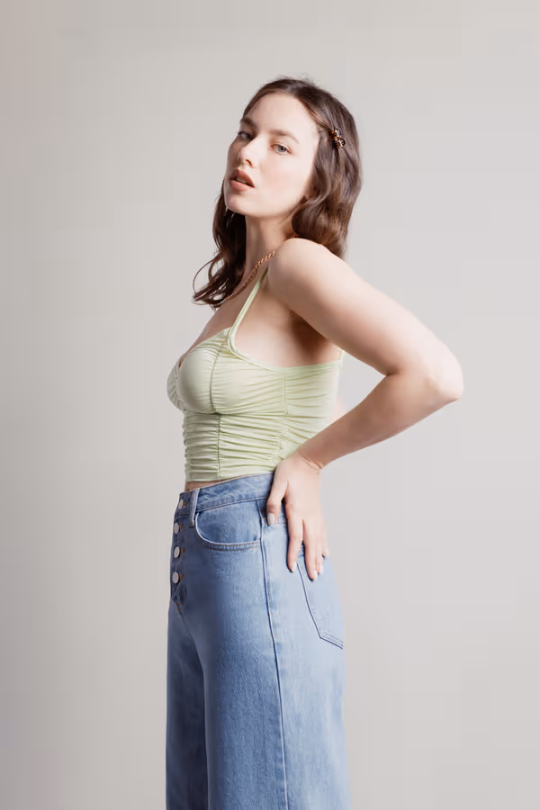 All The Money Crop Top - Black