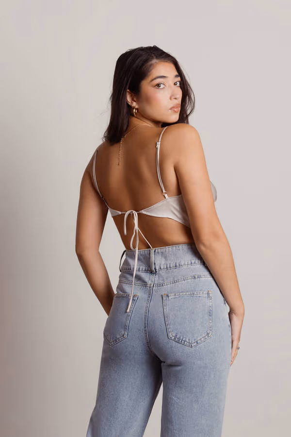 Behind Her Eyes Crop Top - Tiffany