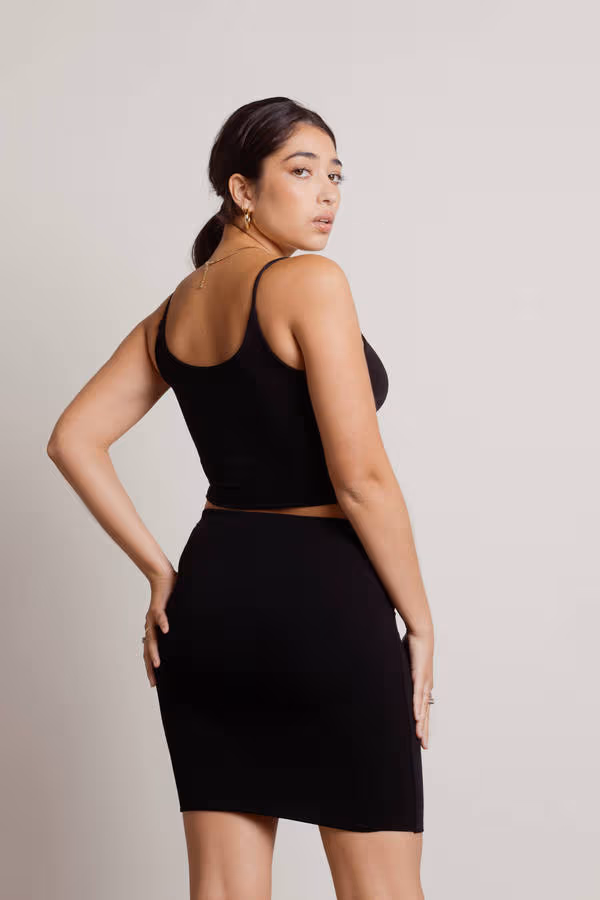 Take Pride Cami Crop Top and Mini Skirt Set - Off White