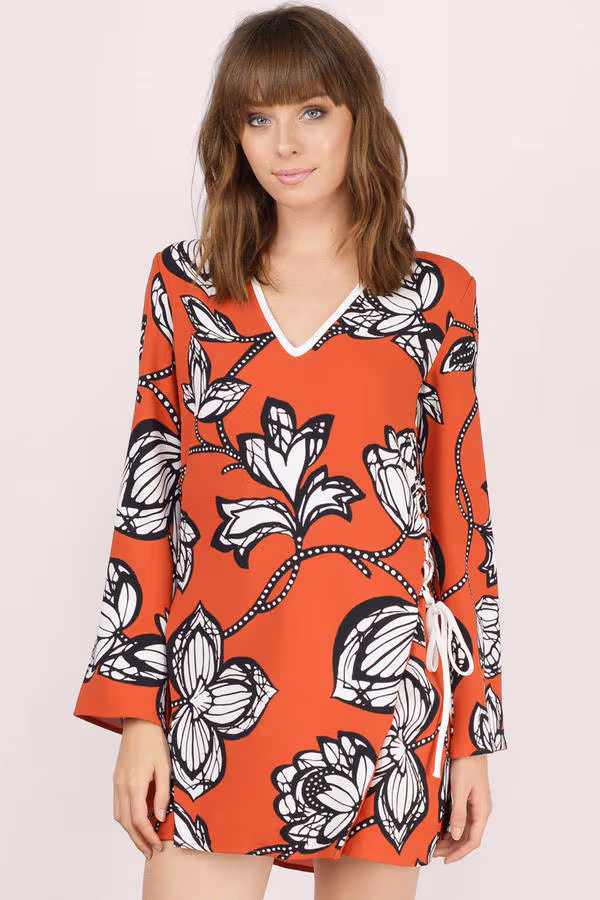Finders Keepers Fly Away Floral Long Sleeve Mini Dress - Floral