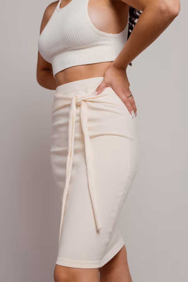 Chantelle Sweater Midi Skirt - Ivory