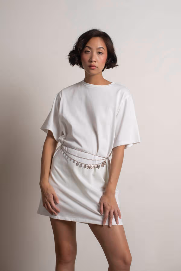 That Makes Cents Coin Chain Belt - Silver