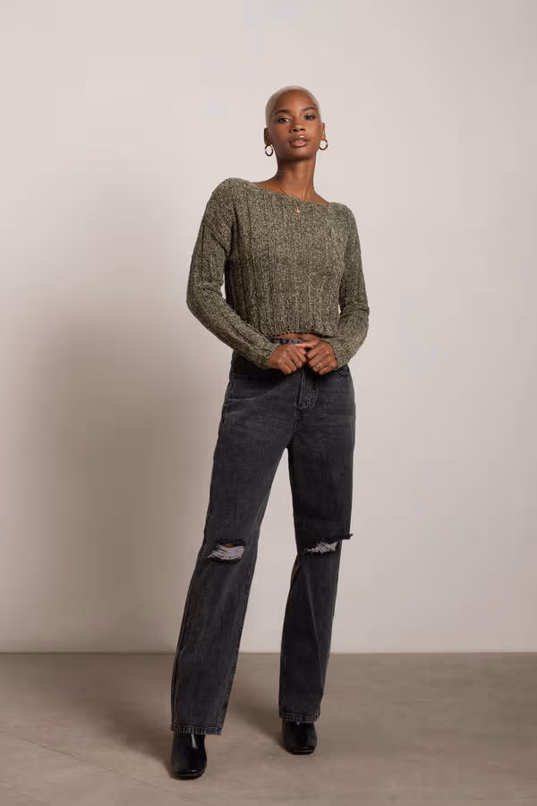 Lillie Knit Sweater - Olive