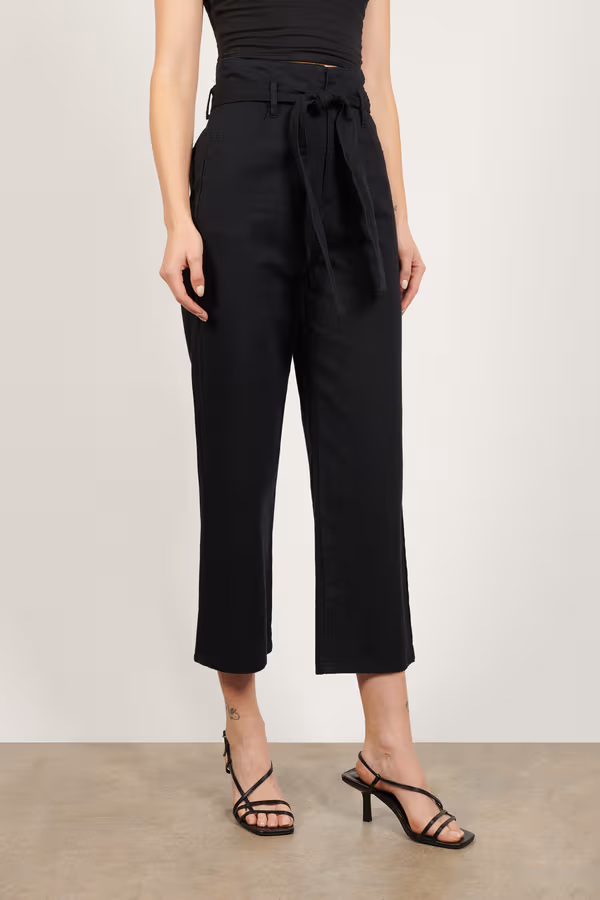 Too Much To Bare Wide Leg Pants - Black