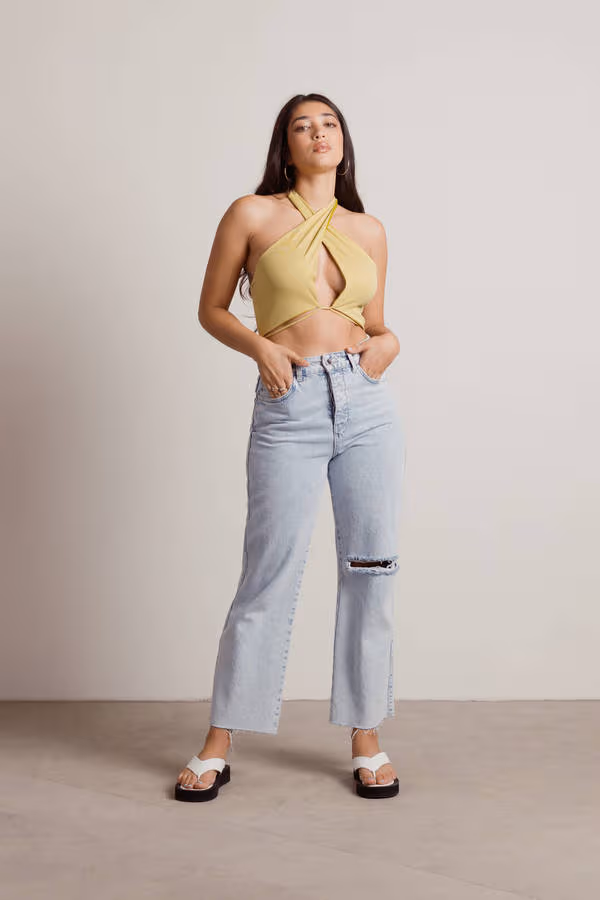 Pamela Crop Top - Chartreuse