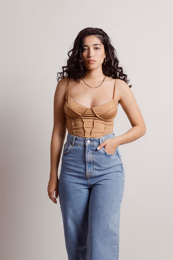 Oki Crop Top - Brown