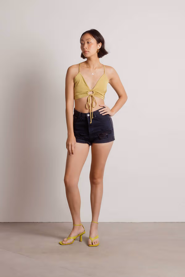 Drive To Malibu Crop Top - Red