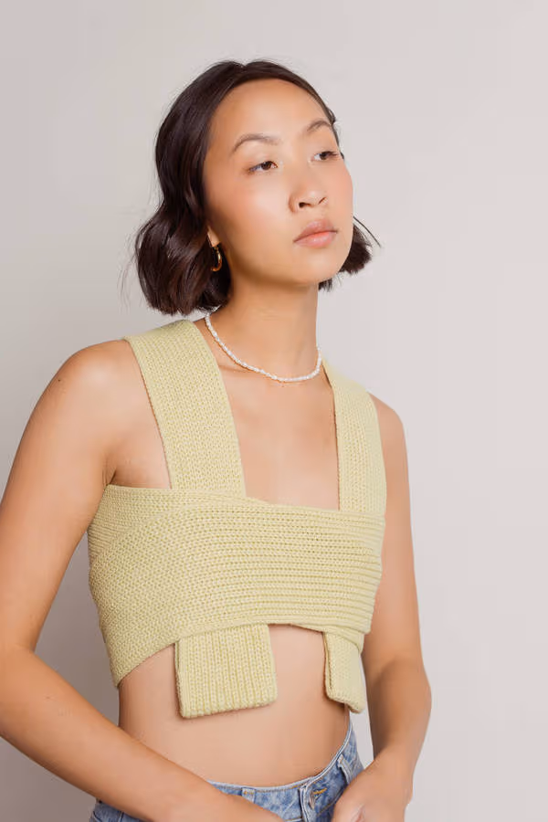 Meeko Crop Top - Kiwi Green