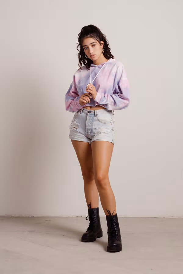 Sundae Sunday Tie Dye Hoodie - Lavender