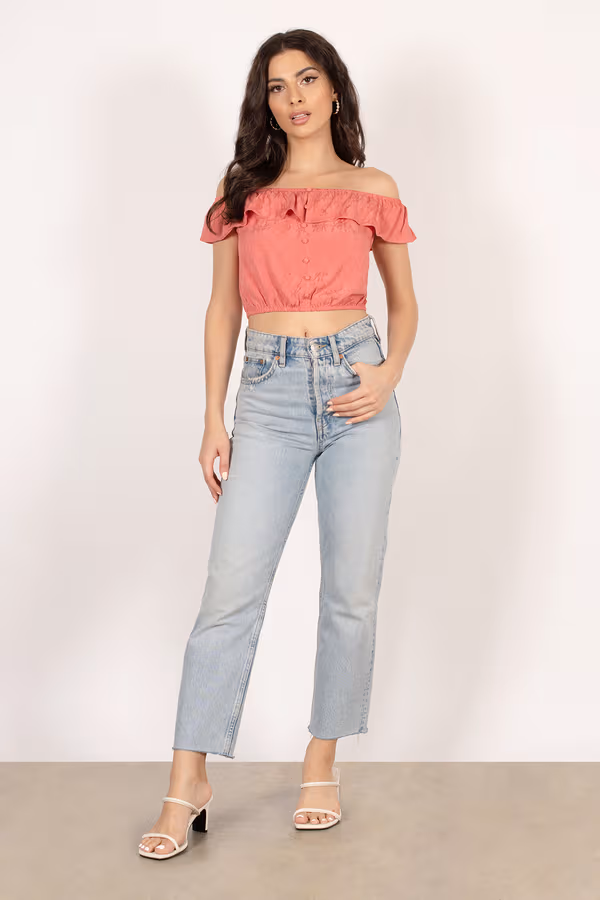 Watermelon Sundae Crop Top - Rose