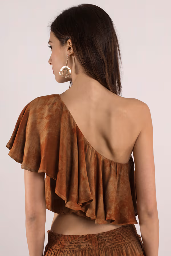 Blue Life Sophie Crop Top - Brown Multi