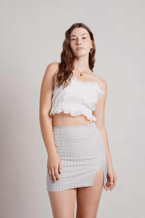 Tune In Crop Top - White