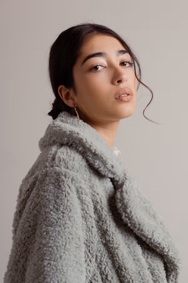 In A Daze Teddy Coat - Sage