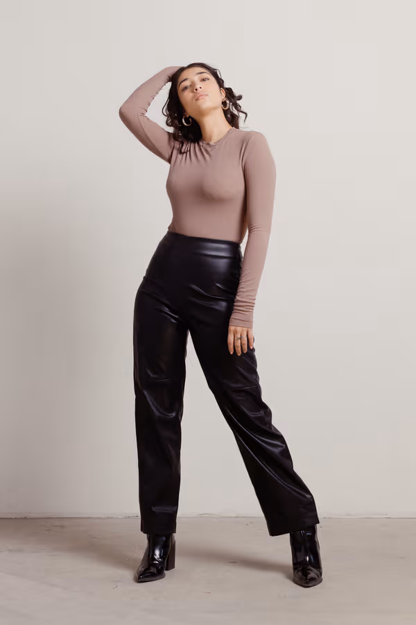 Gude Open Back Bodysuit - Brown